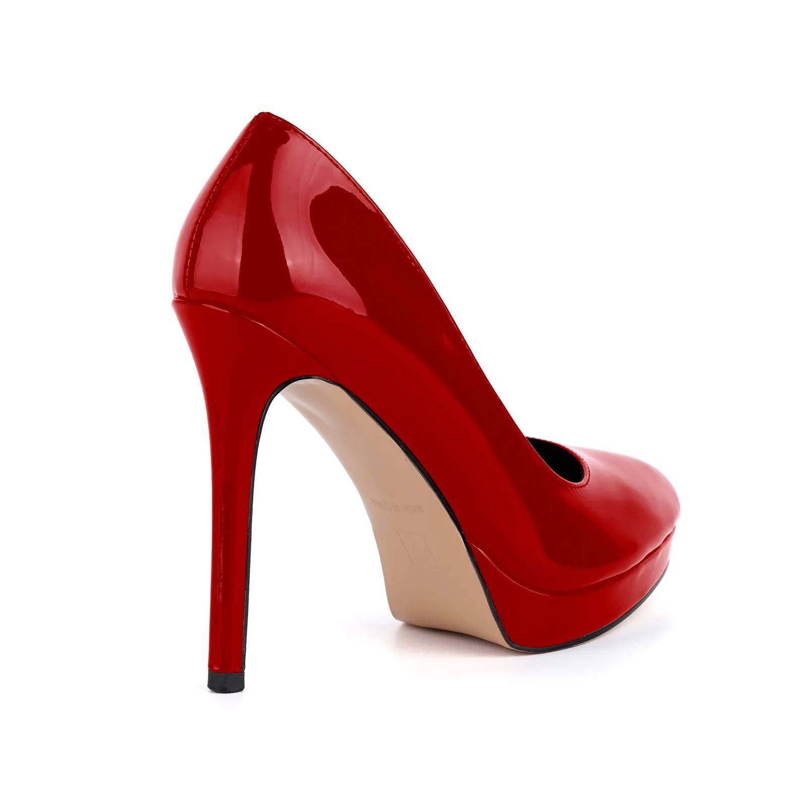 Pointed Toe Low Platform Patent Leather Pumps sold by Miss Heel product image thumbnail 2