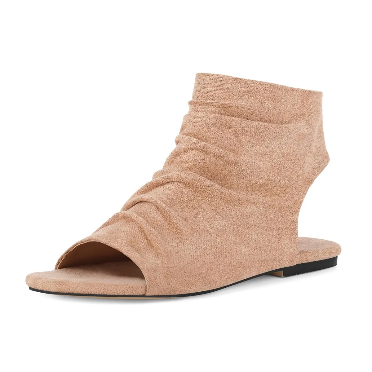 Suede Open Toe Slingback Flats sold by Miss Heel product image thumbnail 2