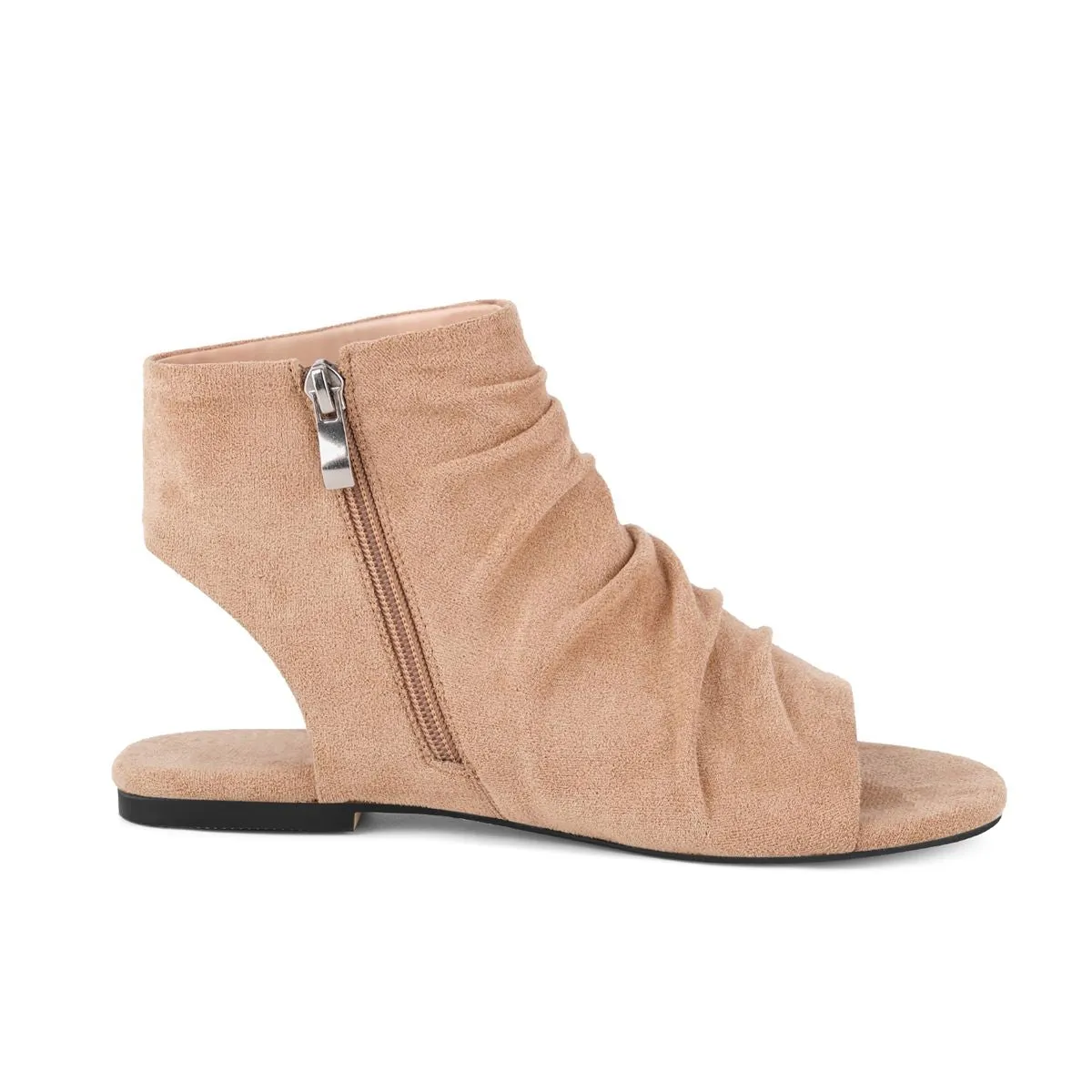 Suede Open Toe Slingback Flats sold by Miss Heel product image thumbnail 4