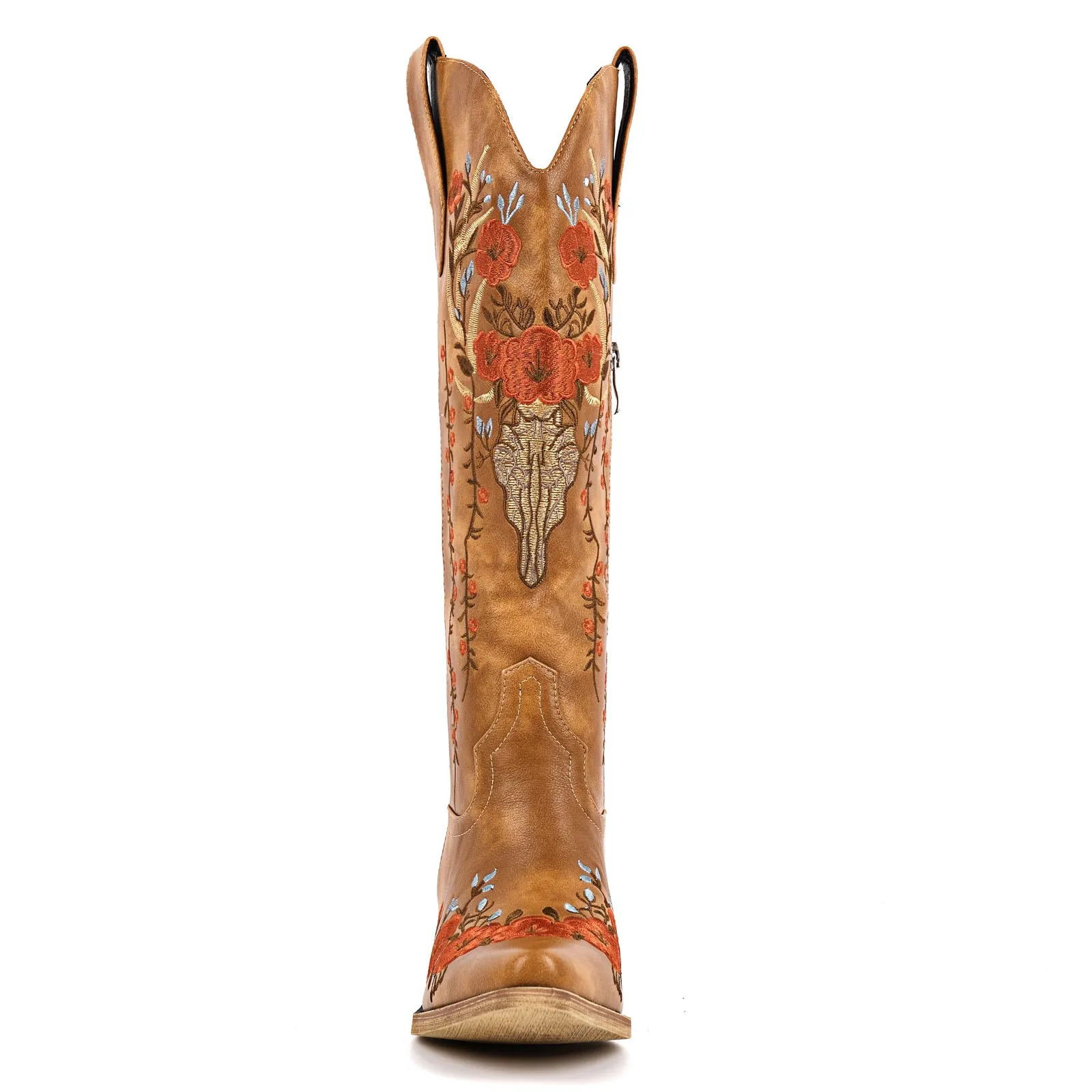 Floral Embroidery Knee High Western Boots sold by Miss Heel product image thumbnail 4