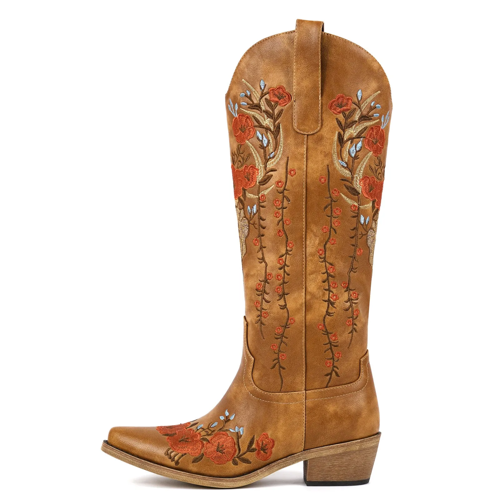 Floral Embroidery Knee High Western Boots sold by Miss Heel product image thumbnail 2