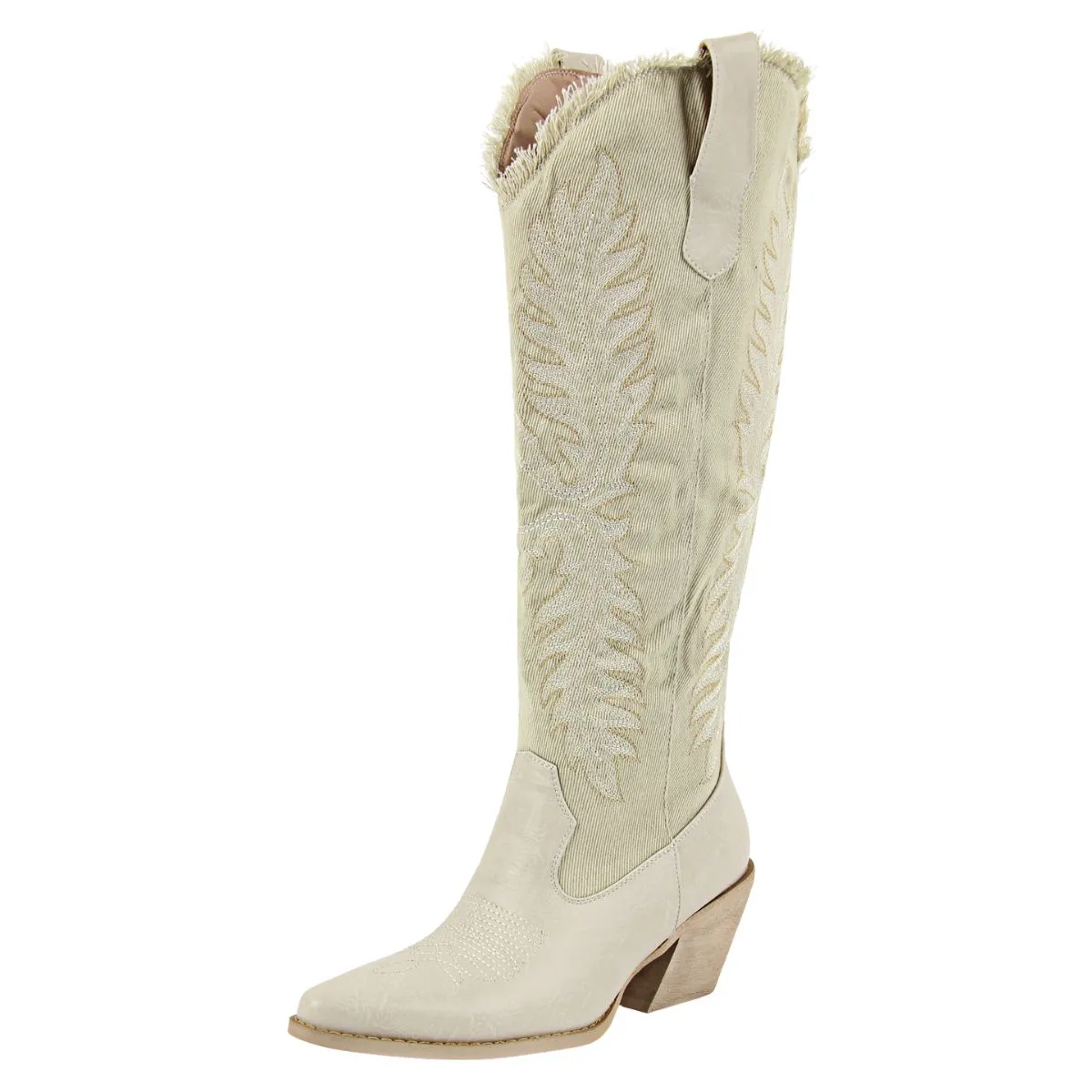 Pointed Toe Embroidery Knee High Western Boots sold by Miss Heel product image thumbnail 5