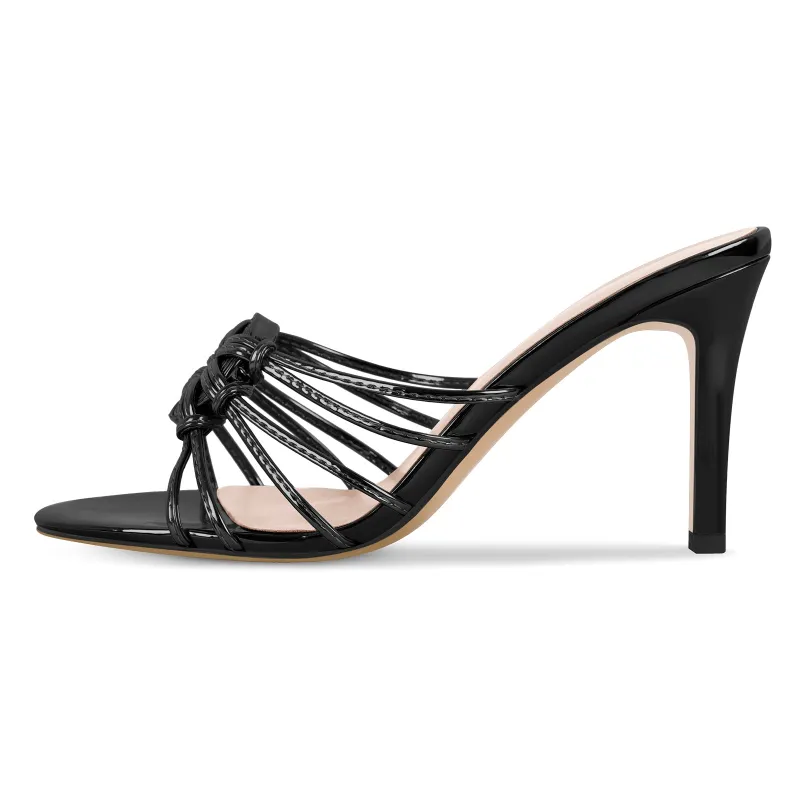 Round Toe Knot Mule Sandals sold by Miss Heel