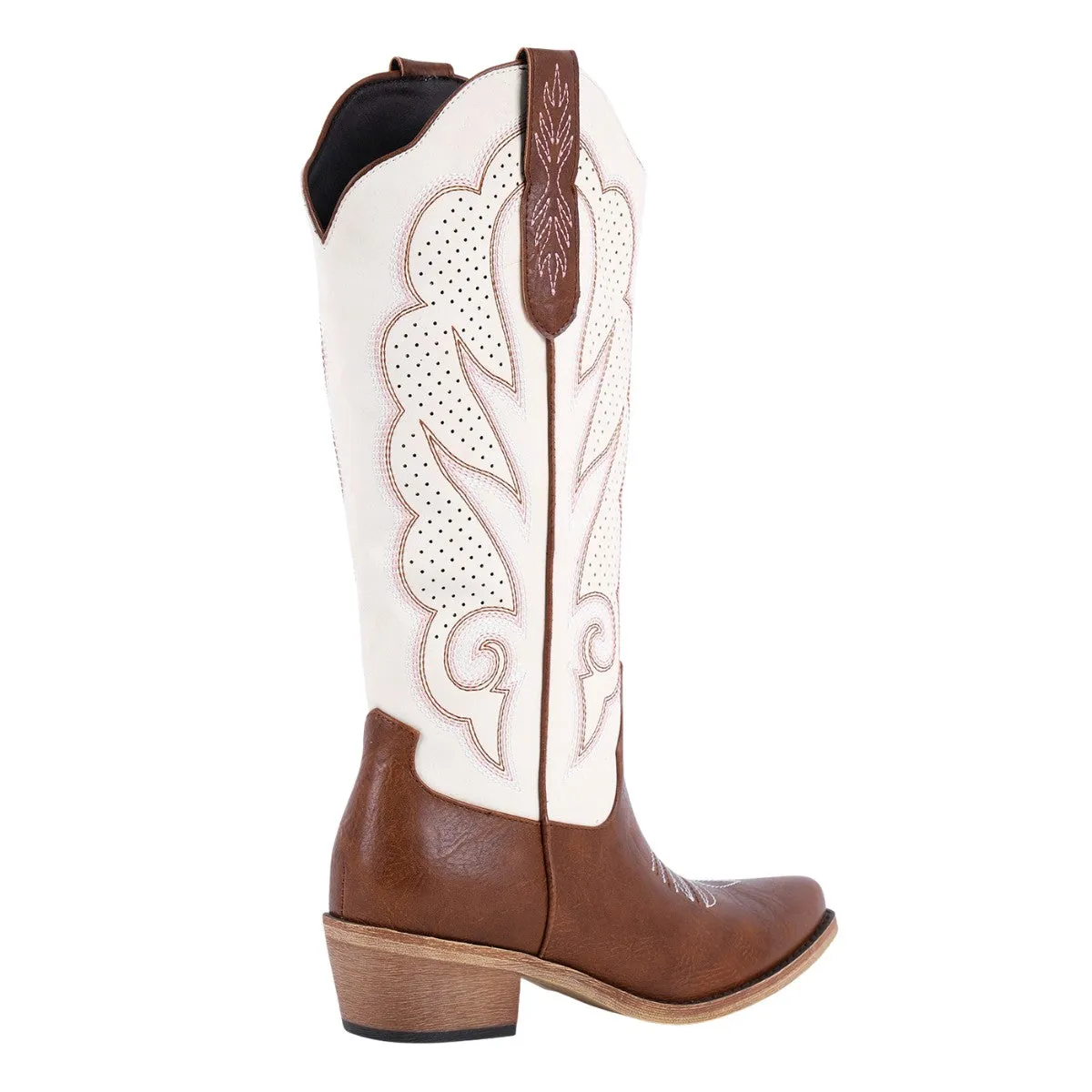 Embroidery Split Joint Knee High Western Boots sold by Miss Heel product image thumbnail 3
