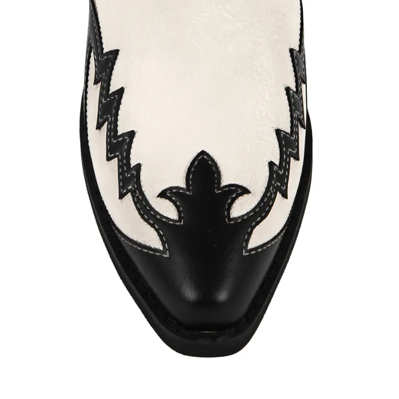 Pointed Toe Split Joint Mid-Calf Western Boots sold by Miss Heel product image thumbnail 5