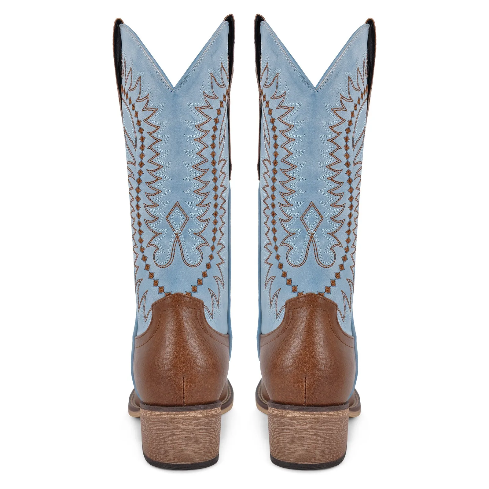 Square Toe Embroidery Mid-Calf Western Boots sold by Miss Heel product image thumbnail 3