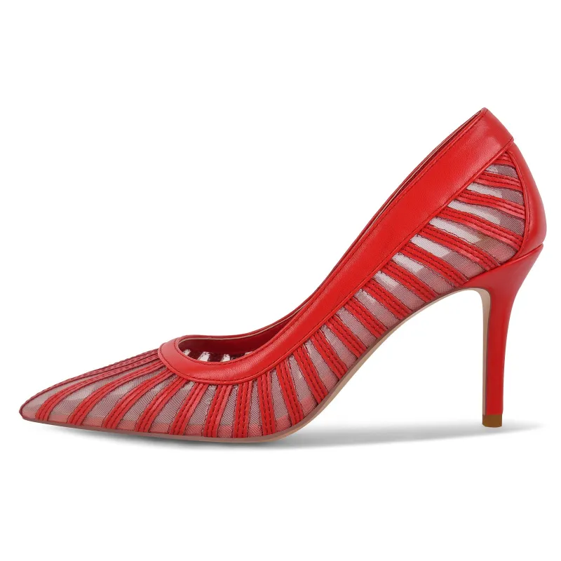 Pointed Toe Mesh Stiletto Pumps sold by Miss Heel