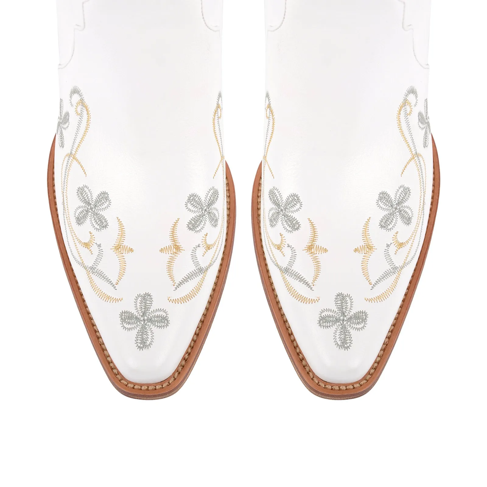 Flower Embroidery Knee High Western Boots sold by Miss Heel product image thumbnail 3