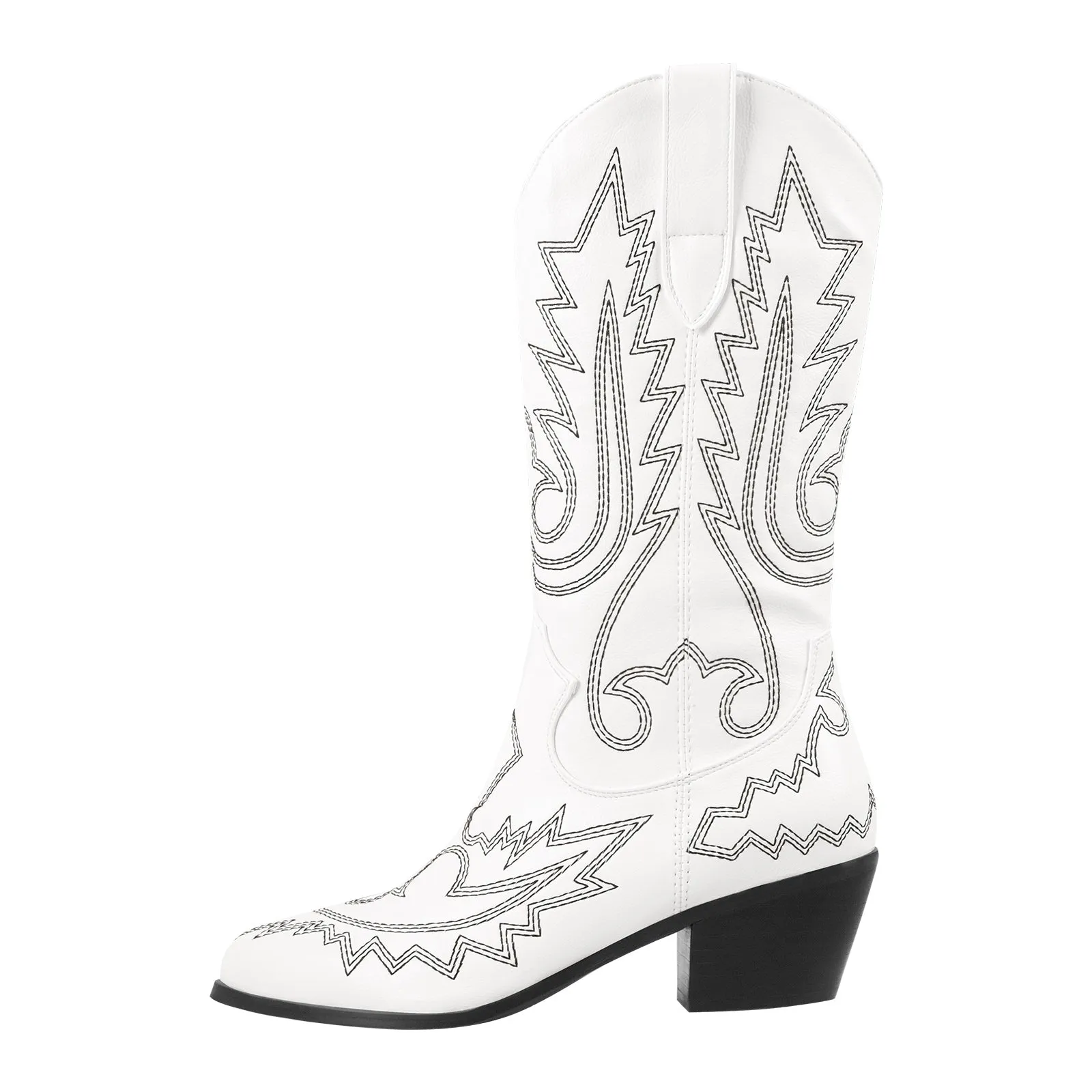 Embroidery Tapered Heel Western Boots sold by Miss Heel product image thumbnail 5