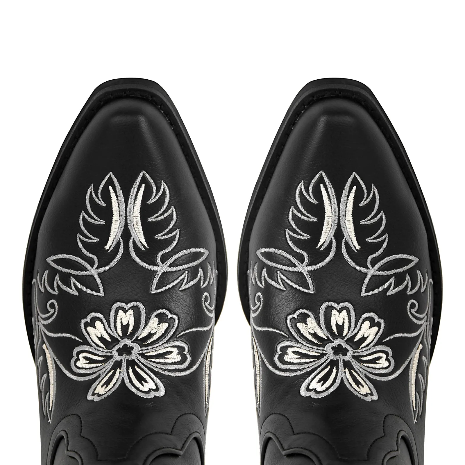 Pointed Toe Embroidery Western Ankle Boots sold by Miss Heel product image thumbnail 5