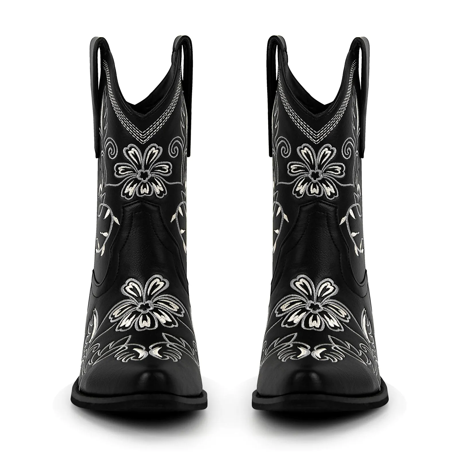 Pointed Toe Embroidery Western Ankle Boots sold by Miss Heel product image thumbnail 4