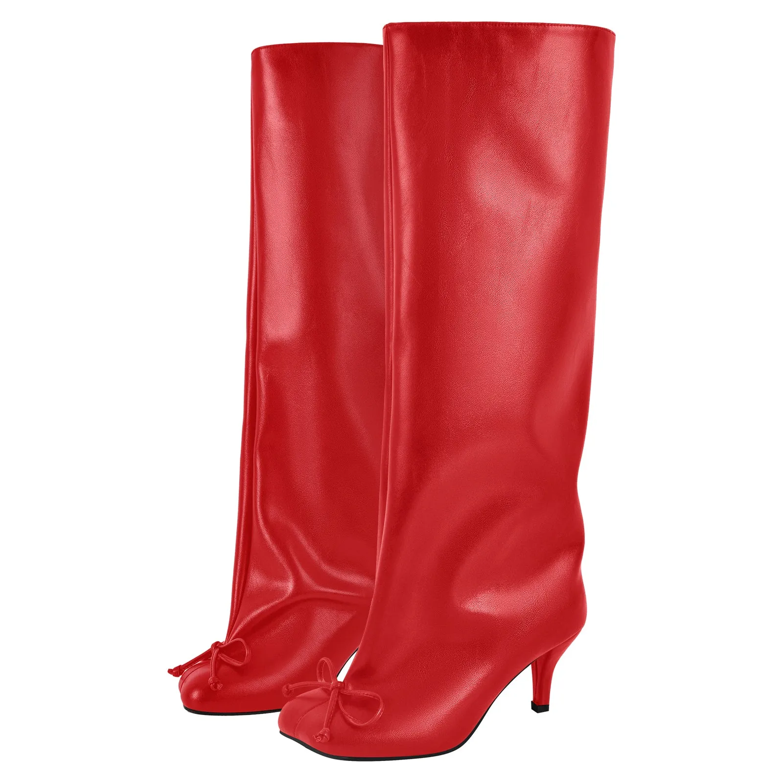 Bow Square Toe Stiletto Knee High Tabi Boots sold by Miss Heel product image thumbnail 2