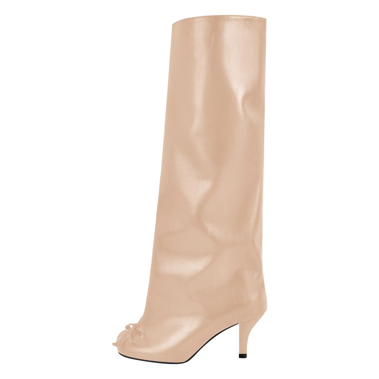 Bow Square Toe Stiletto Knee High Tabi Boots sold by Miss Heel product image thumbnail 4