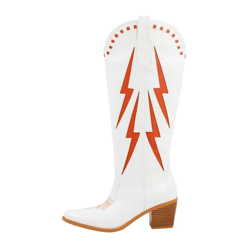Knee High Western Lightning Cowboy Boots sold by Miss Heel