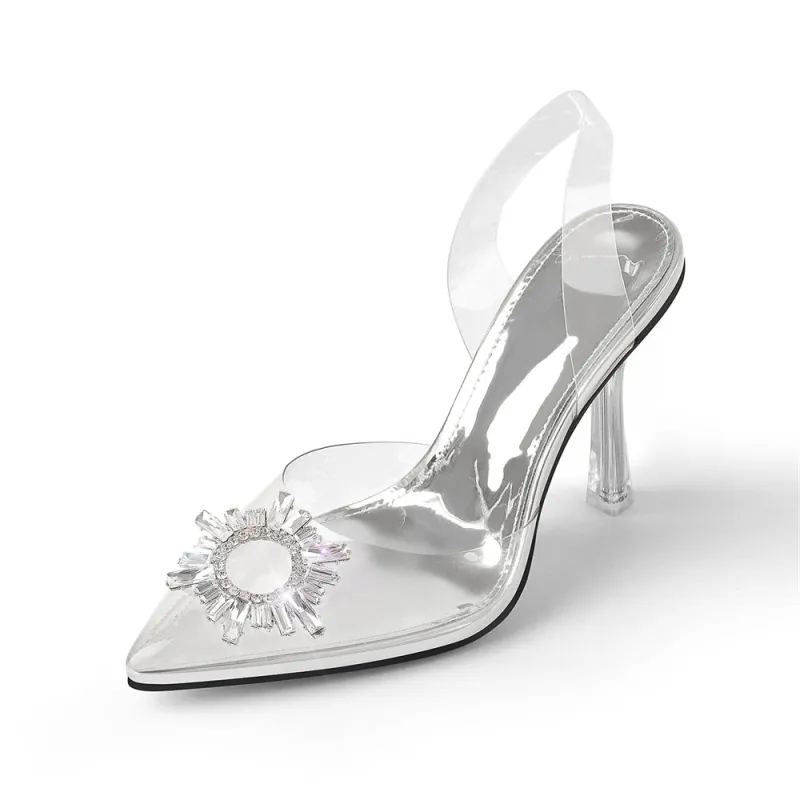 Rhinestone Sun Slingbacks Pumps sold by Miss Heel