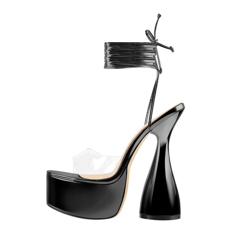 Platform Clear High Heel Sandals sold by Miss Heel