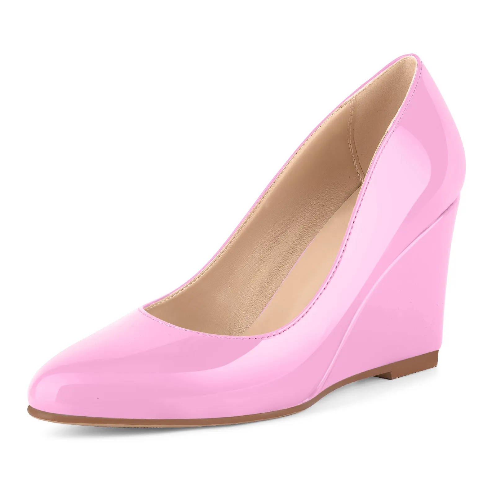 Patent Leather Wedge Heel Slip On Pumps sold by Miss Heel product image thumbnail 2