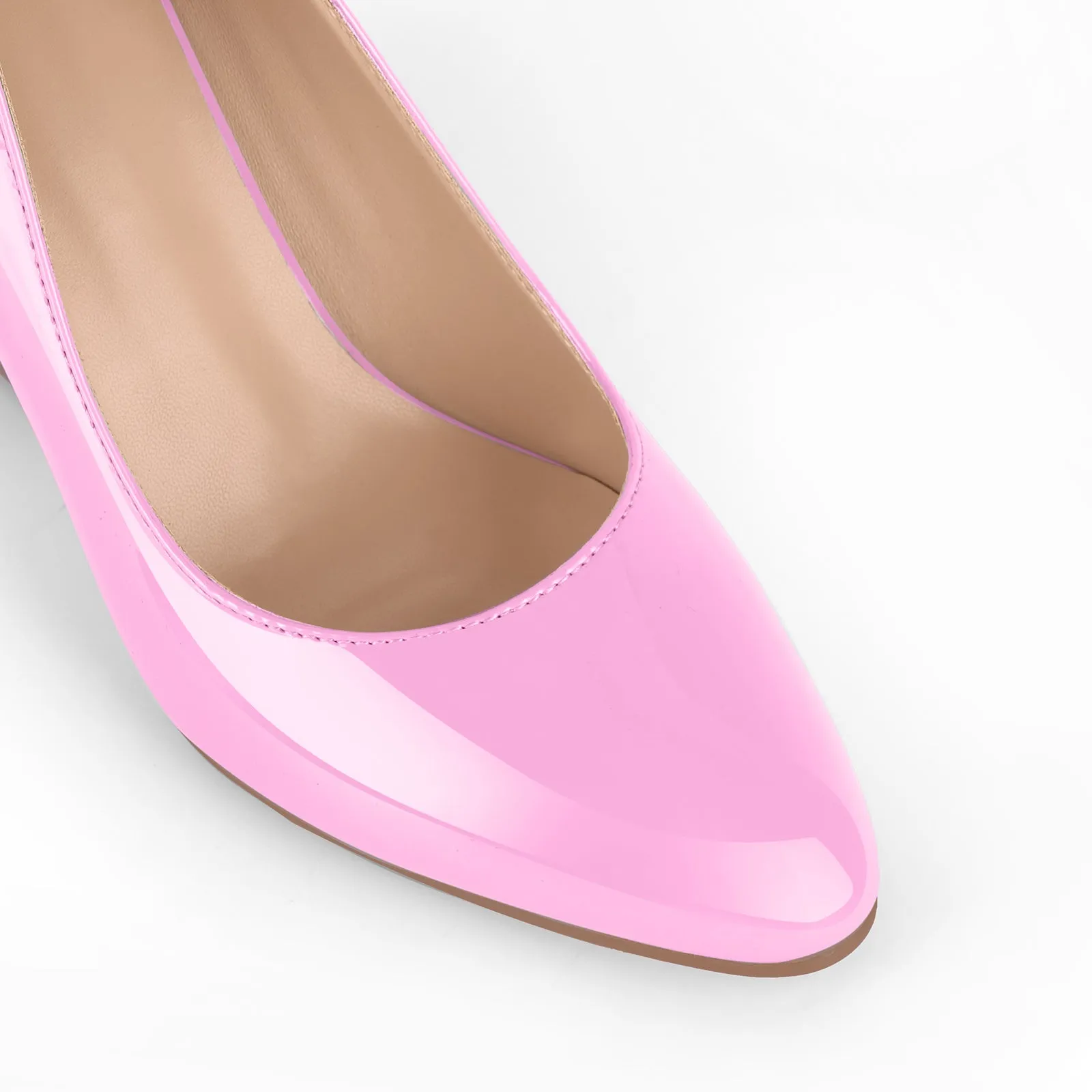 Patent Leather Wedge Heel Slip On Pumps sold by Miss Heel product image thumbnail 4