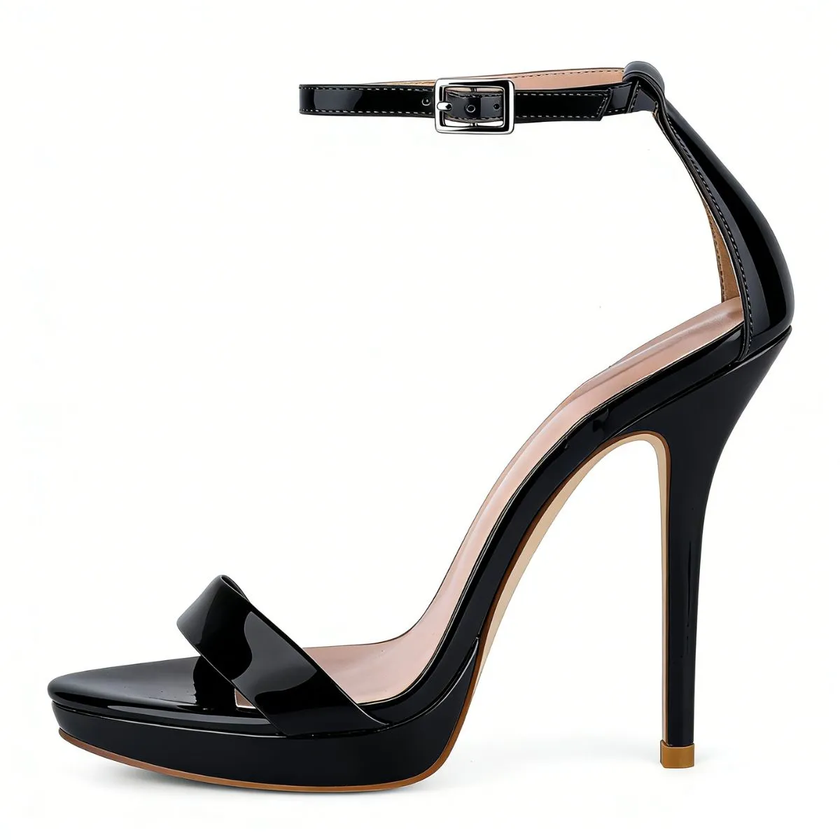 Round Toe Low Platform Ankle Strap Sandals sold by Miss Heel