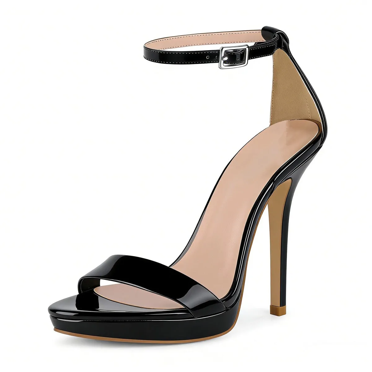 Round Toe Low Platform Ankle Strap Sandals sold by Miss Heel product image thumbnail 2