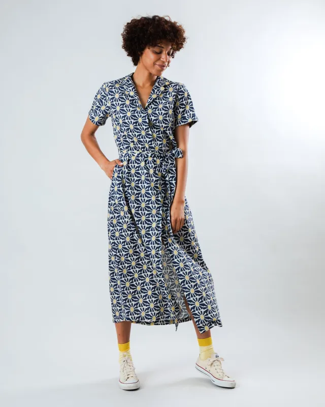 Marisol Long Dress Navy sold by Brava Fabrics