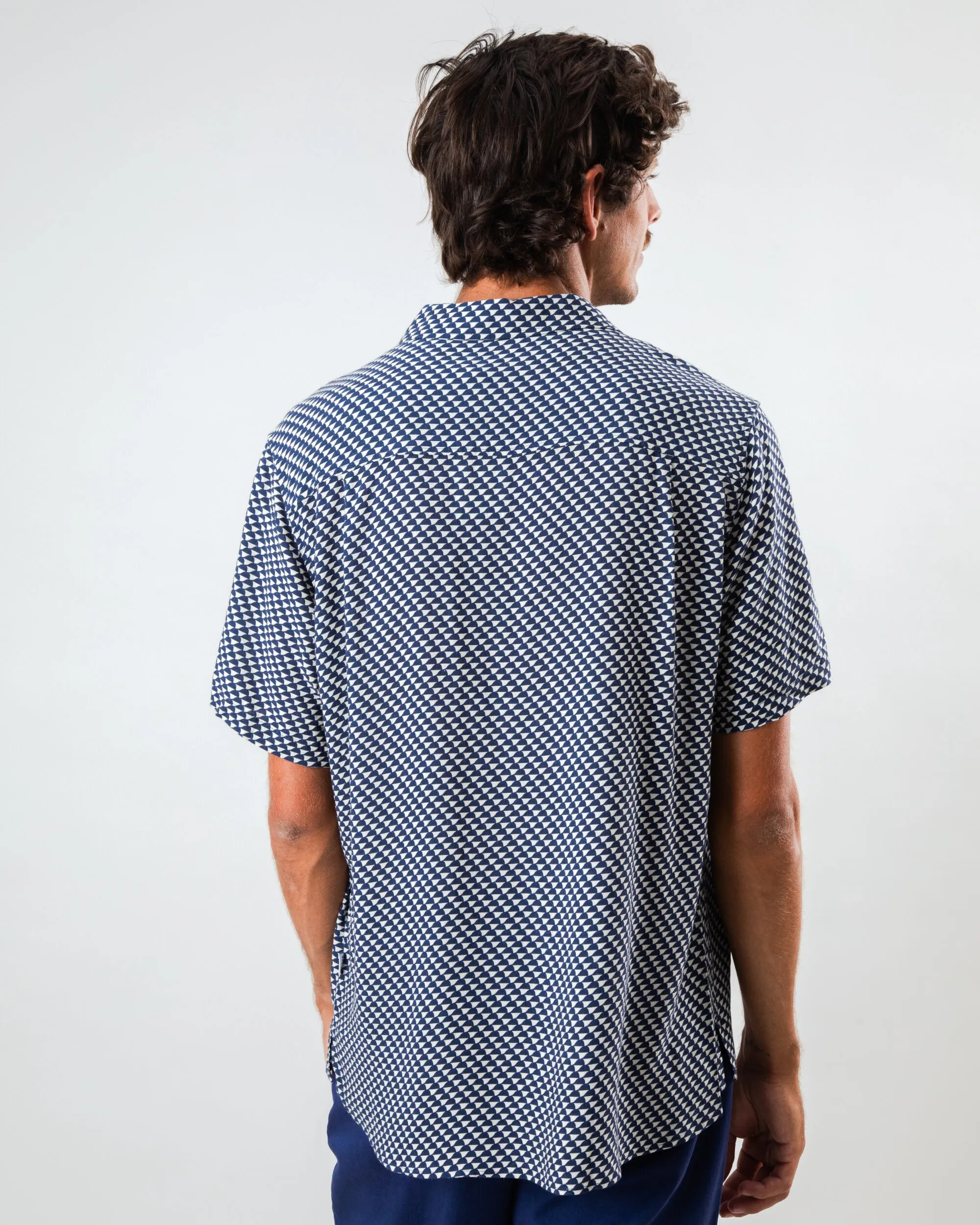 Tramuntana Aloha Shirt Navy sold by Brava Fabrics product image thumbnail 5