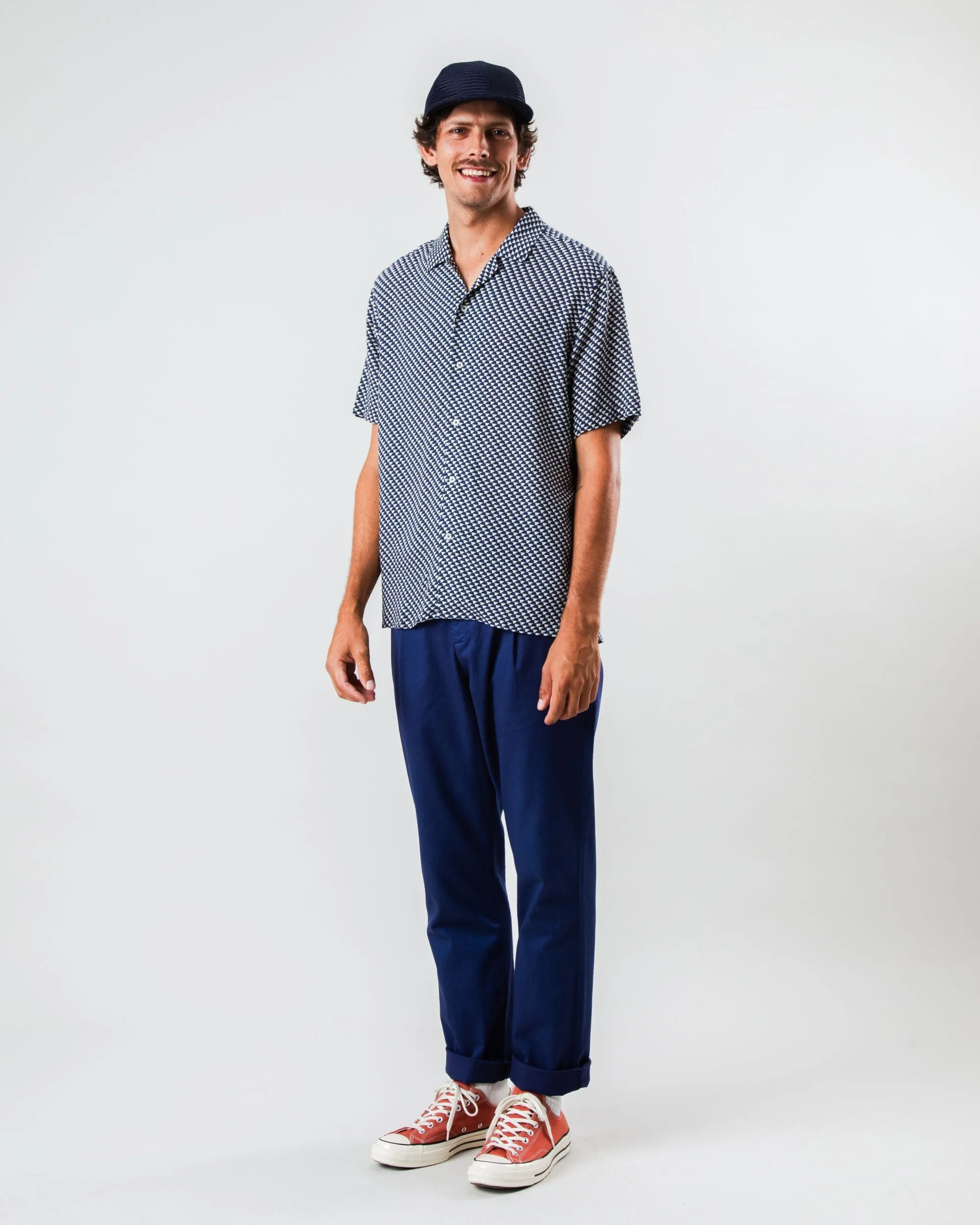 Tramuntana Aloha Shirt Navy sold by Brava Fabrics product image thumbnail 3