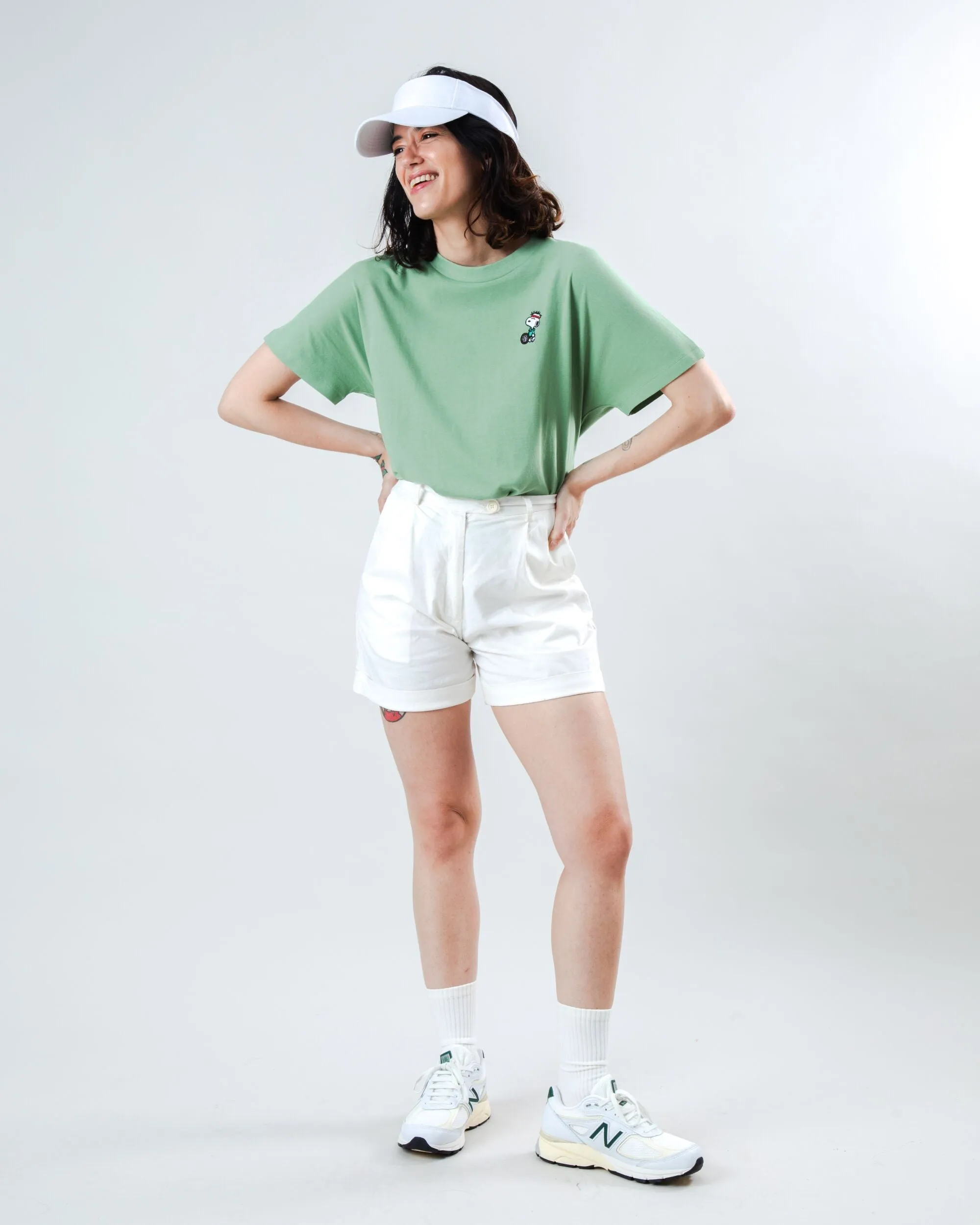 Peanuts The Tennis Snoopy Oversize Tee Green sold by Brava Fabrics product image thumbnail 4