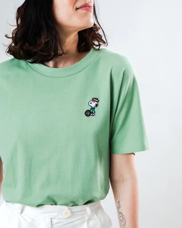 Peanuts The Tennis Snoopy Oversize Tee Green sold by Brava Fabrics