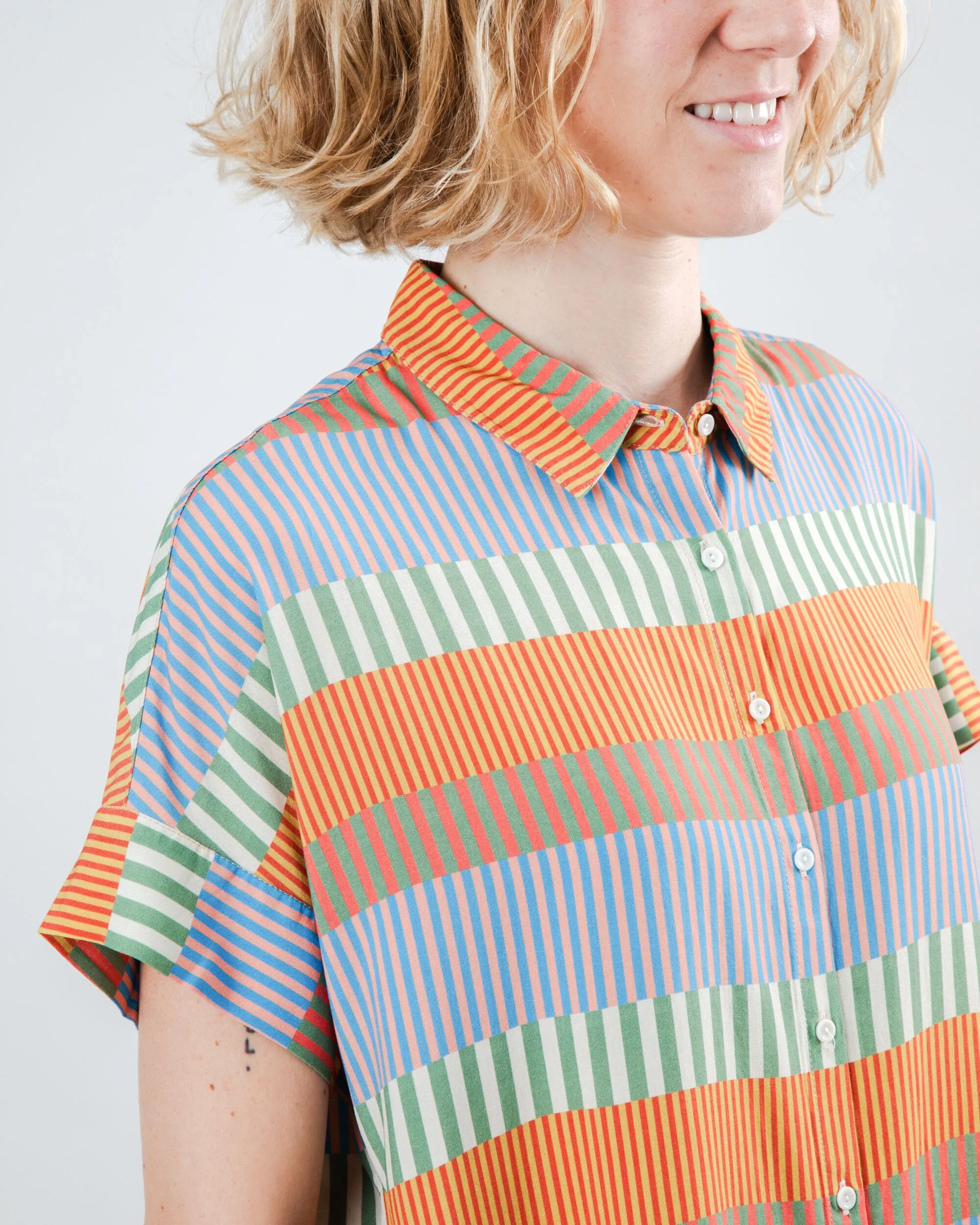 Mediterranean Batwing Blouse sold by Brava Fabrics