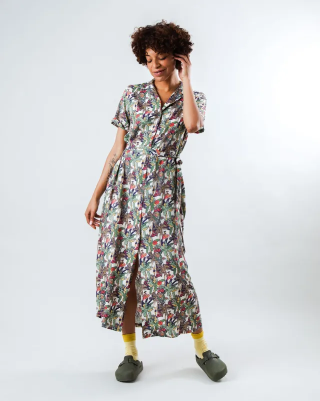 Helios Long Dress Ecru sold by Brava Fabrics
