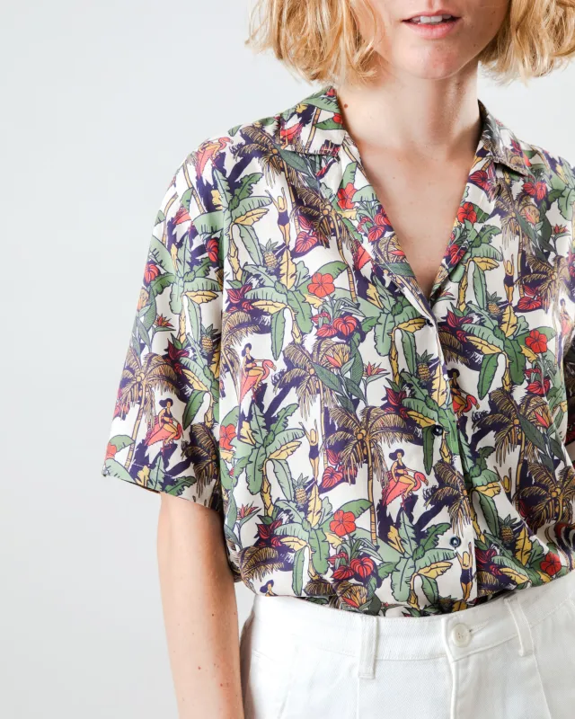 Helios Aloha Blouse Ecru sold by Brava Fabrics