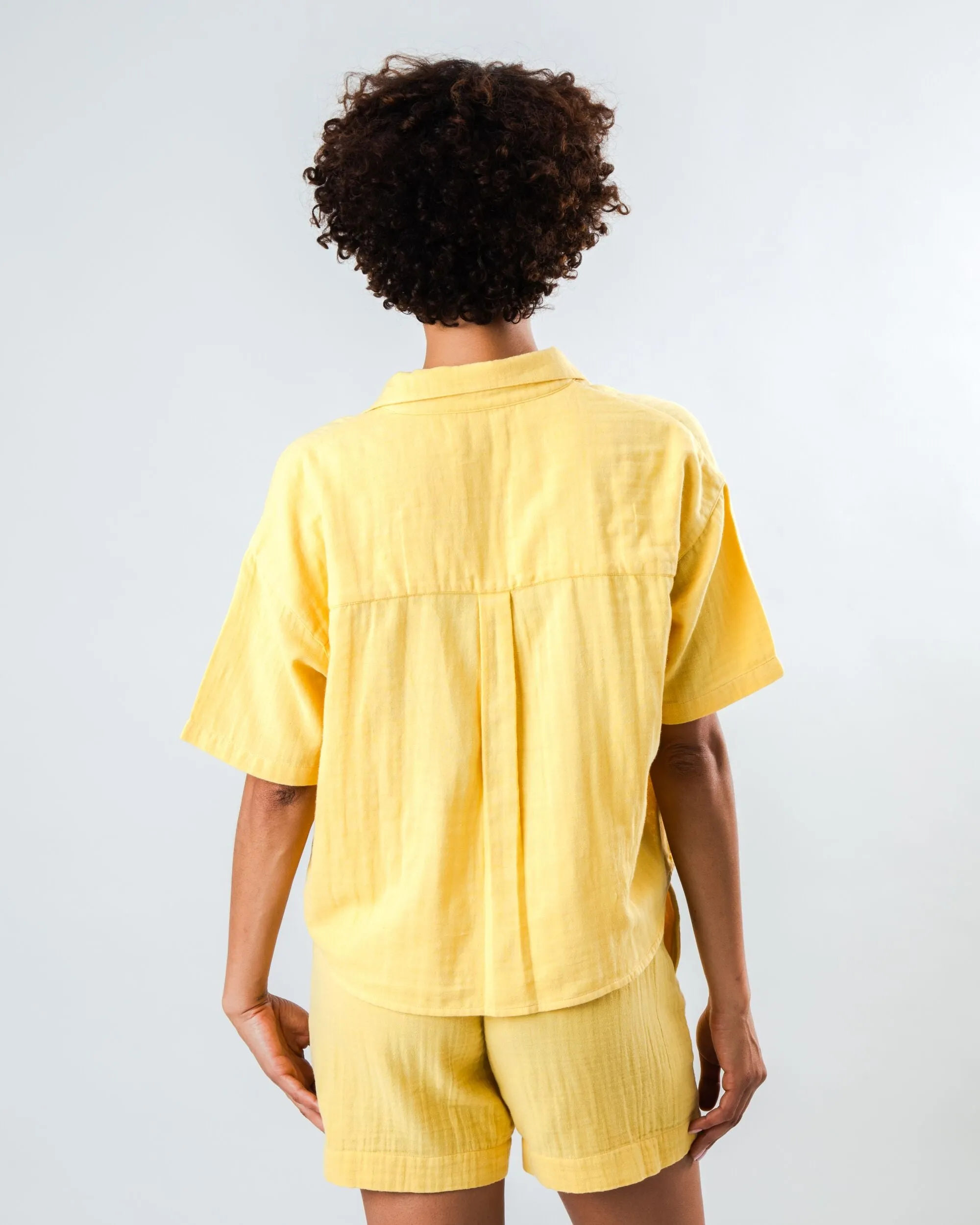 Bubble Cropped Blouse Yellow sold by Brava Fabrics product image thumbnail 5
