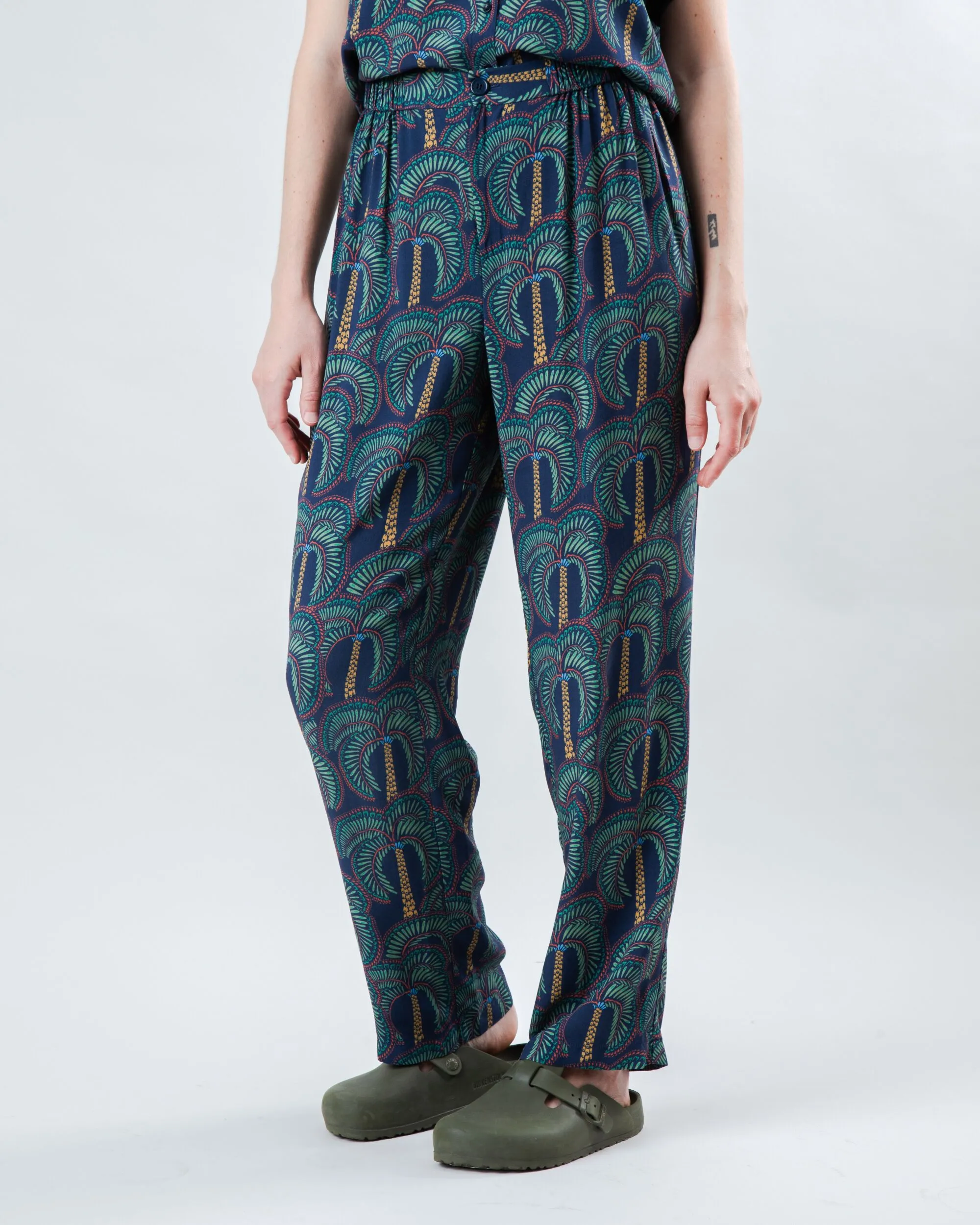 Borneo Harem Pants Navy sold by Brava Fabrics