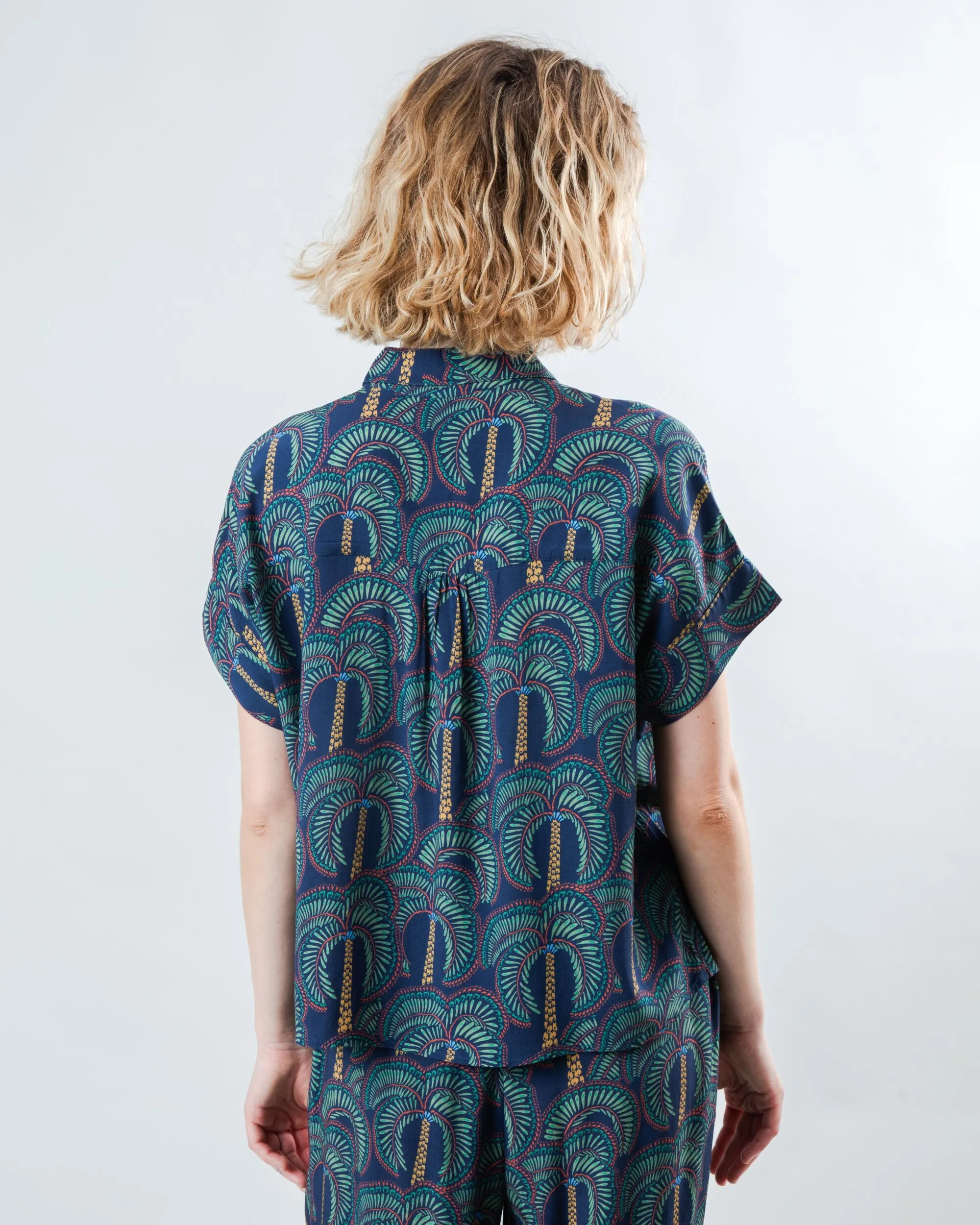 Borneo Batwing Blouse Navy sold by Brava Fabrics product image thumbnail 5