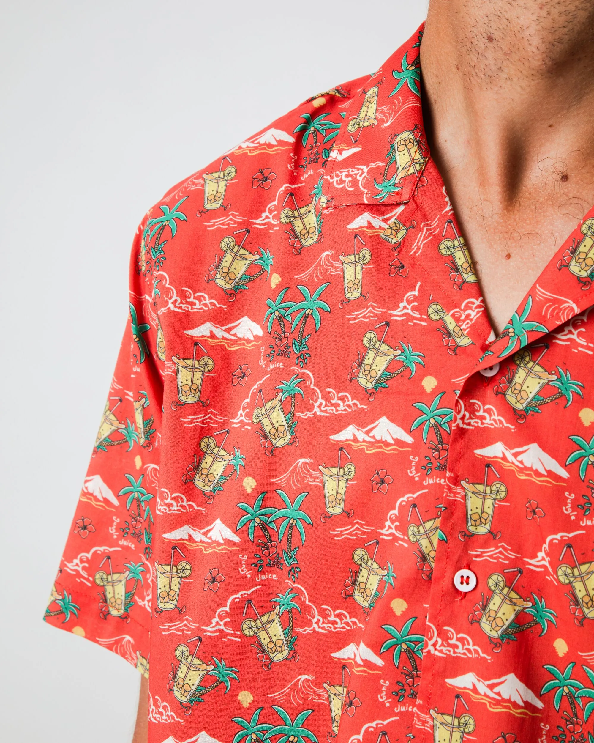 Jungle Juice Aloha Shirt Red sold by Brava Fabrics product image thumbnail 2