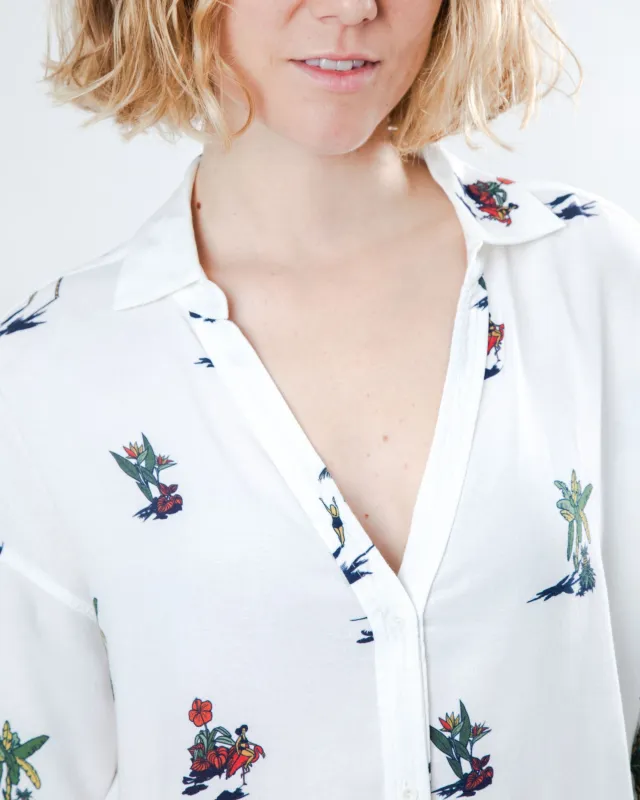 Helios Sun Cropped Blouse Ecru sold by Brava Fabrics