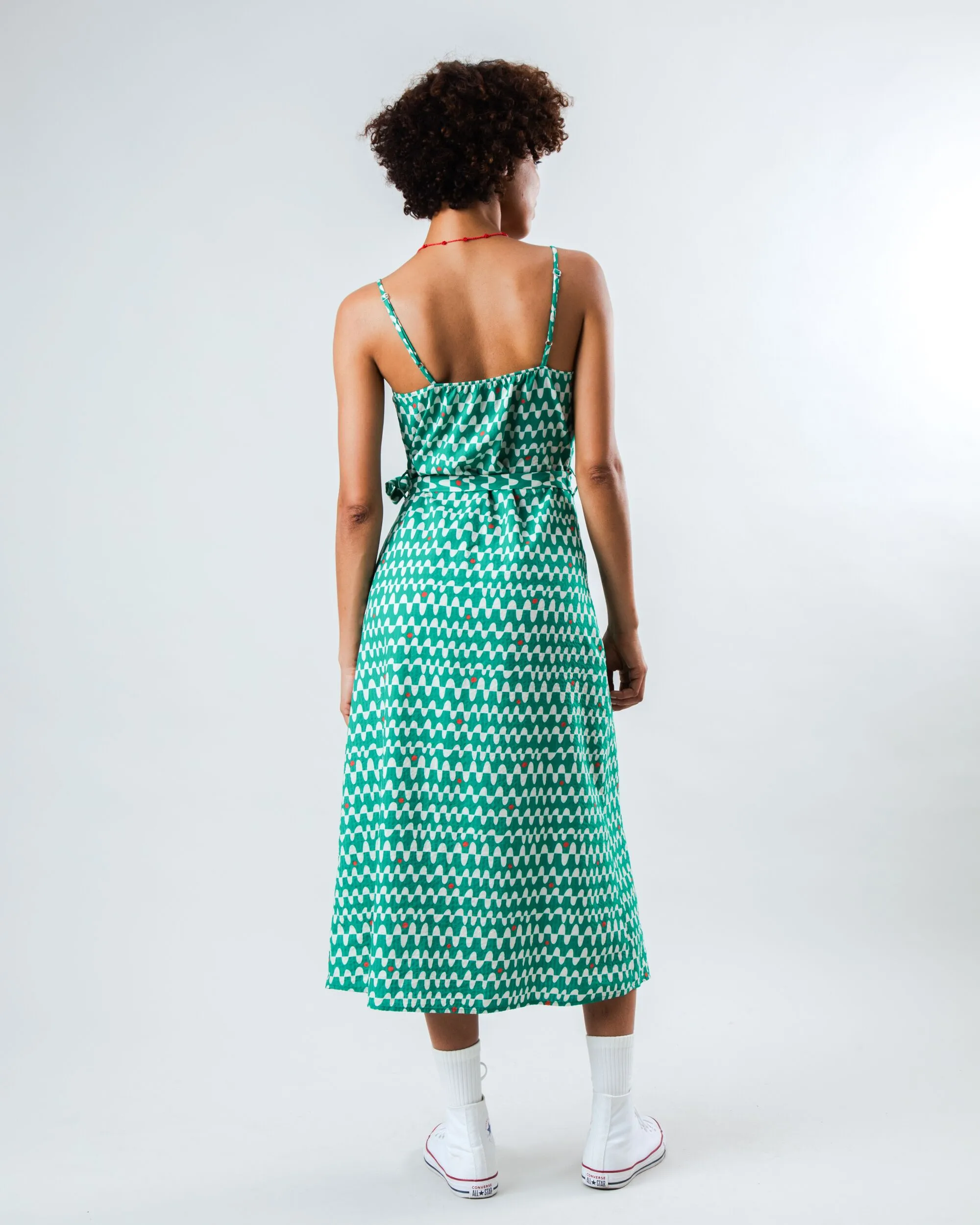 Sunset Strap Dress Green sold by Brava Fabrics product image thumbnail 5
