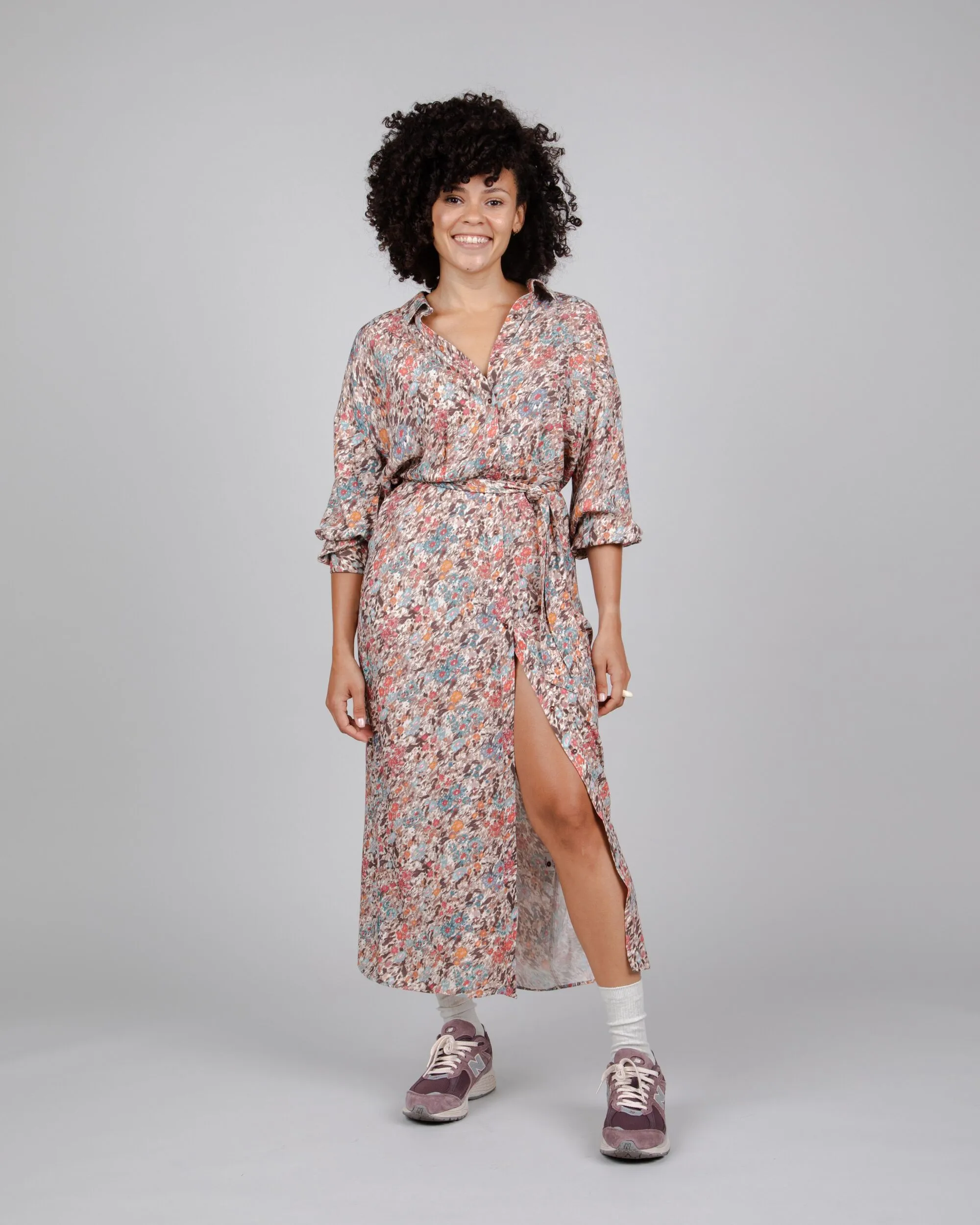 Aster Long Dress Brown sold by Brava Fabrics