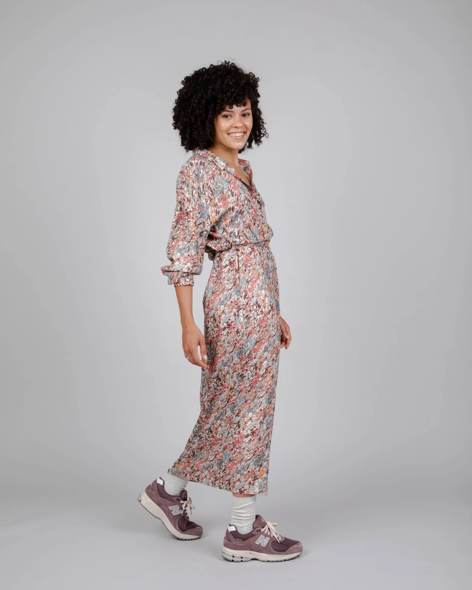 Aster Long Dress Brown sold by Brava Fabrics product image thumbnail 2