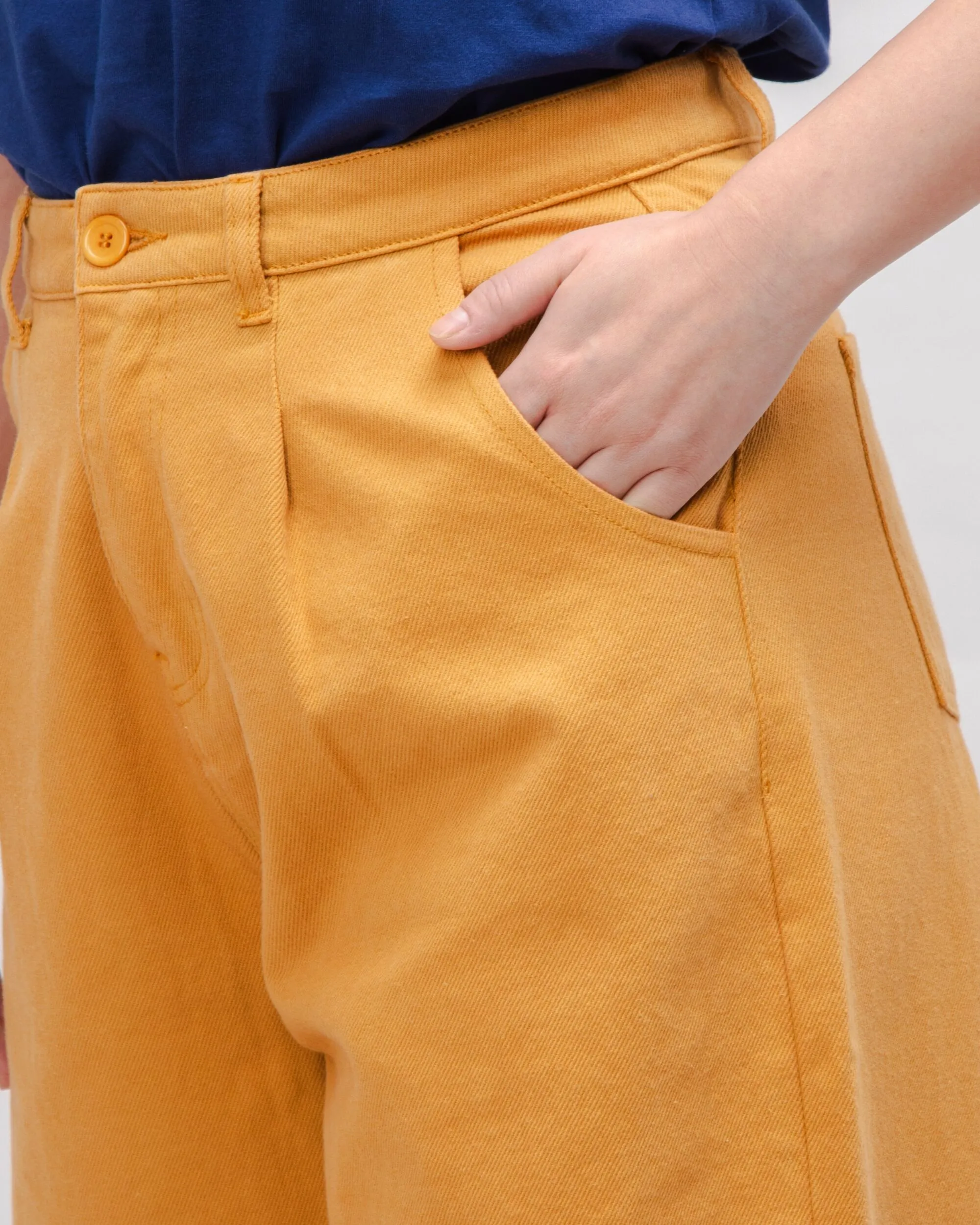 Pegged Cotton Twill Pants Ochre sold by Brava Fabrics product image thumbnail 4