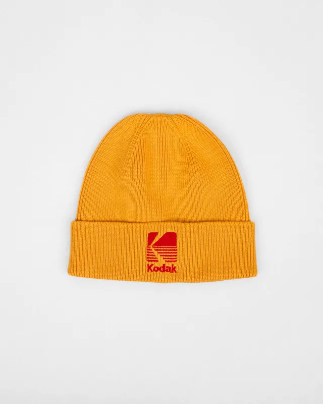 Kodak Logo Beanie Yellow sold by Brava Fabrics