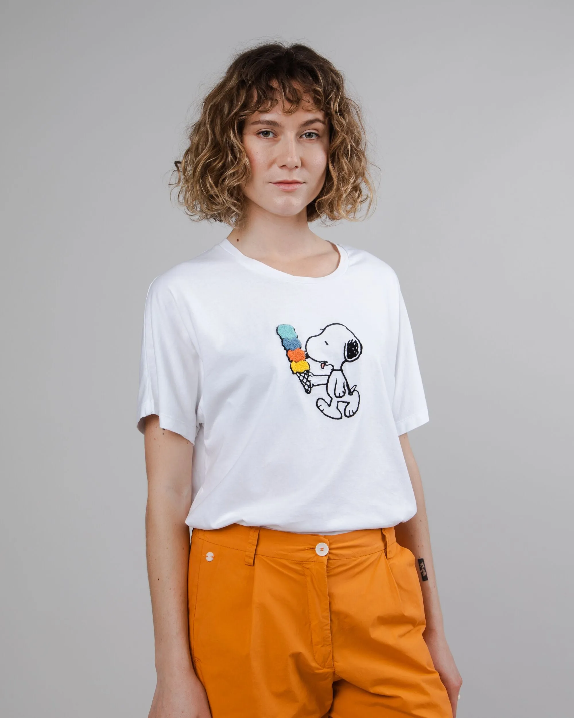 Peanuts Icecream Oversize Tee White sold by Brava Fabrics product image thumbnail 2