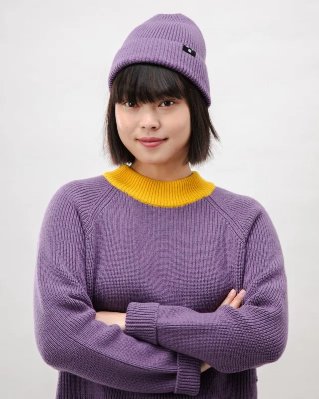 Waterfront Cropped Wool Sweater Orchid sold by Brava Fabrics