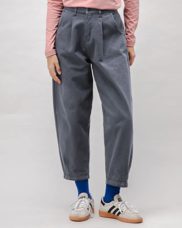 Pegged Cotton Twill Pants Dark Grey sold by Brava Fabrics