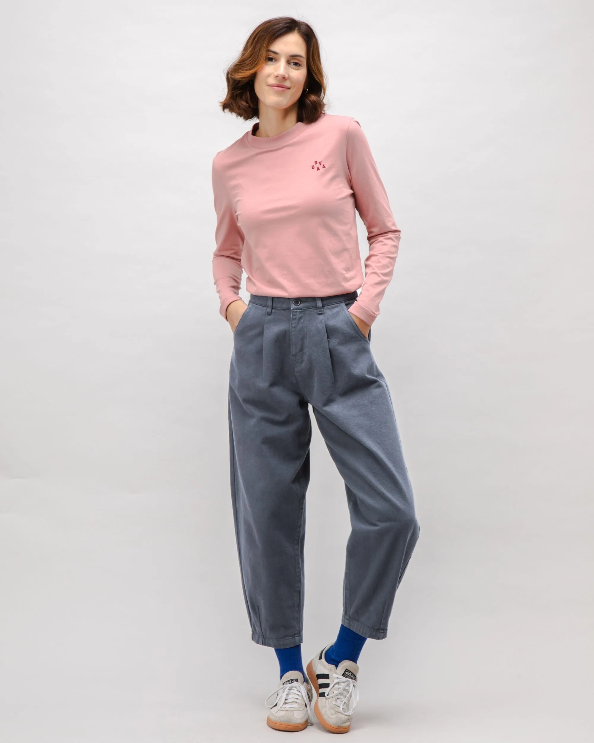 Pegged Cotton Twill Pants Dark Grey sold by Brava Fabrics product image thumbnail 3
