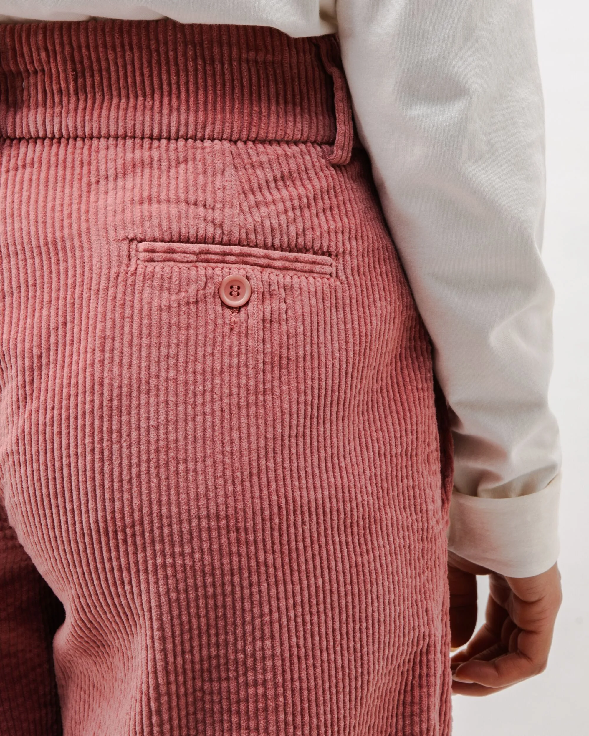 Corduroy Pleated Pants Rose sold by Brava Fabrics product image thumbnail 5