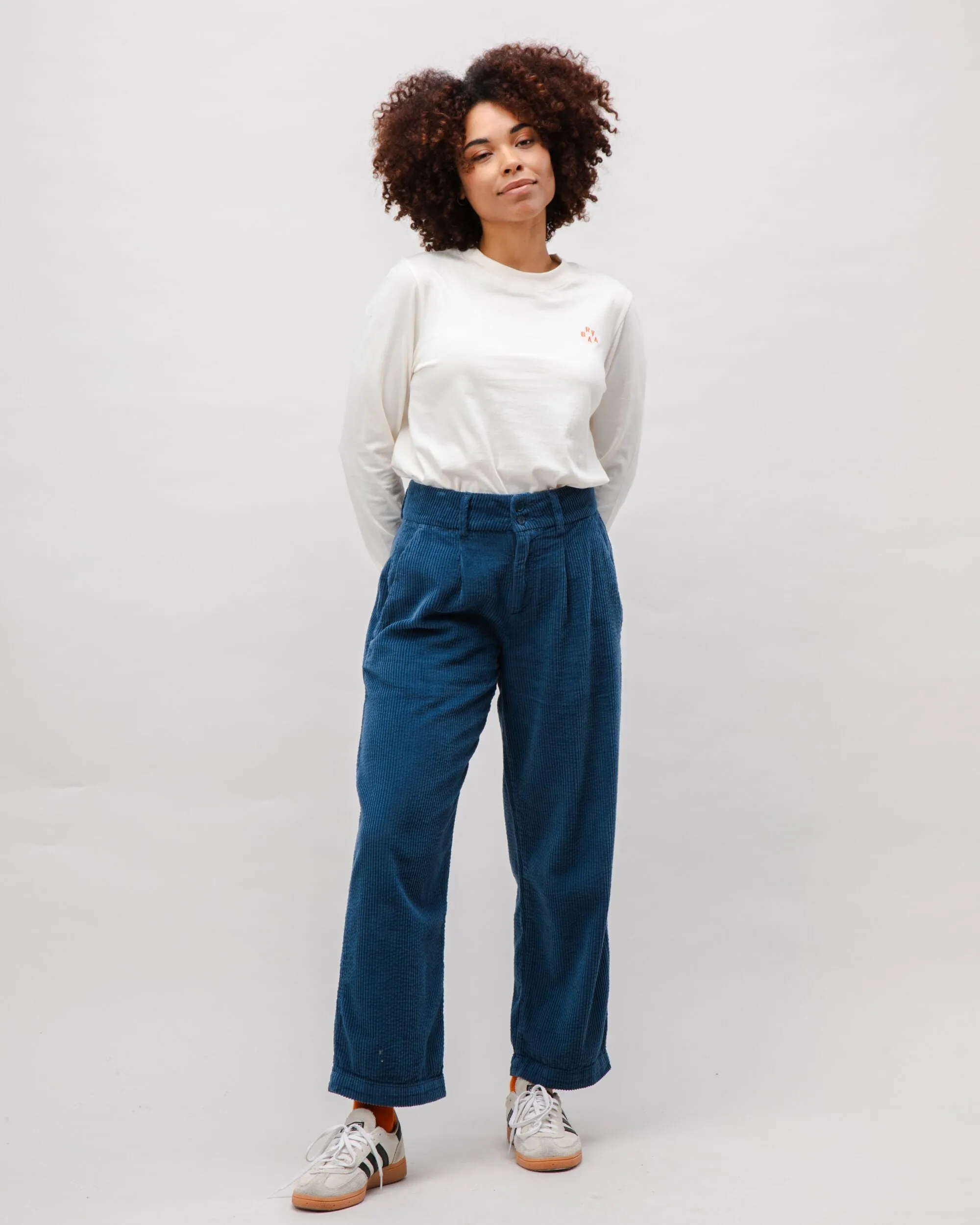 Corduroy Pleated Pants Indigo sold by Brava Fabrics product image thumbnail 3