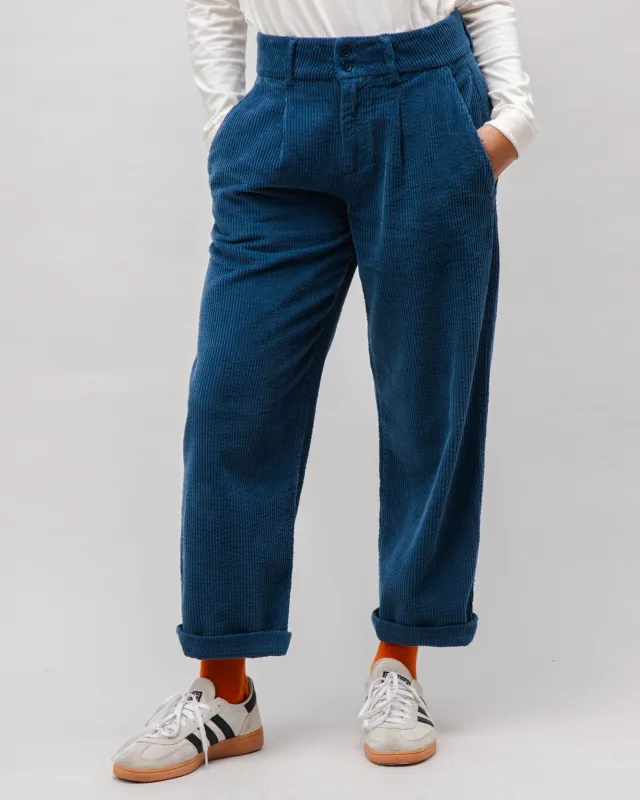 Corduroy Pleated Pants Indigo sold by Brava Fabrics