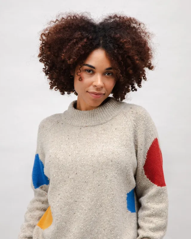 Perkins Raglan Wool Sweater Multicolor sold by Brava Fabrics